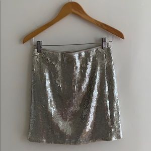 Metallic party skirt